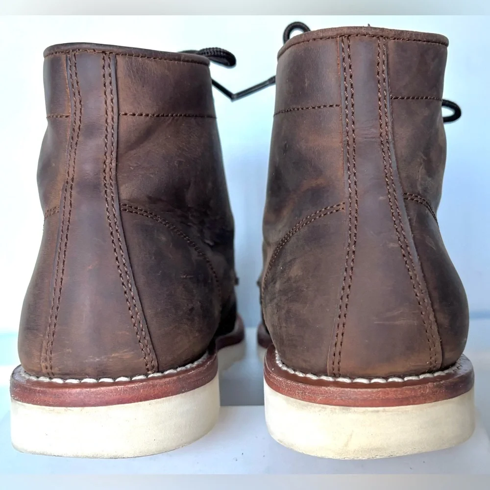 Thursday Boot Company “Diplomat” Distressed Leather Lace Up Brown Boots Size 8 - Picture 7 of 11